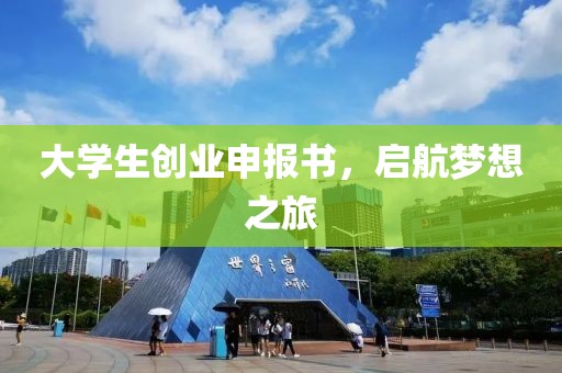 大学生创业申报书，启航梦想之旅