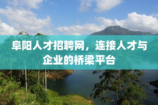 阜阳人才招聘网，连接人才与企业的桥梁平台