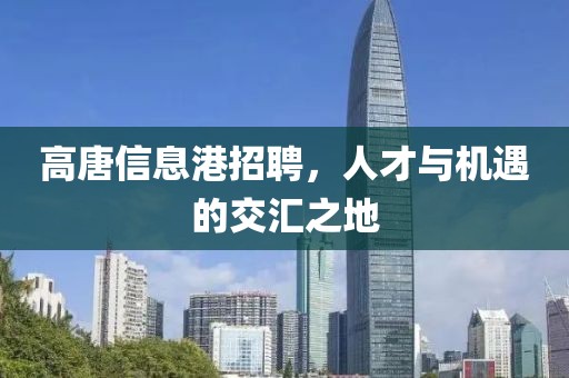 高唐信息港招聘，人才与机遇的交汇之地