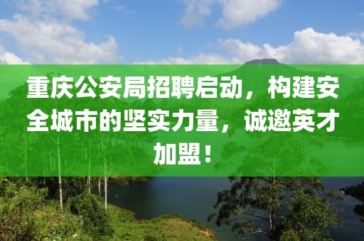 重庆公安局招聘启动，构建安全城市的坚实力量，诚邀英才加盟！