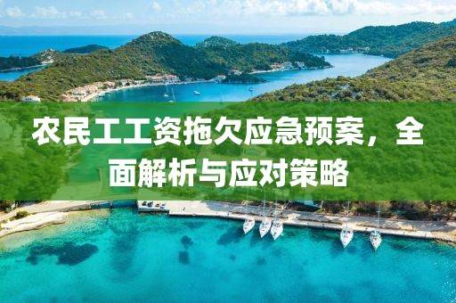 农民工工资拖欠应急预案，全面解析与应对策略