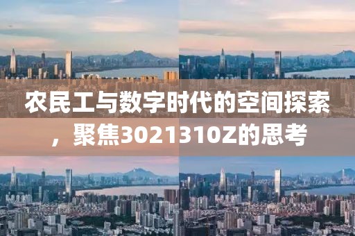 农民工与数字时代的空间探索，聚焦3021310Z的思考