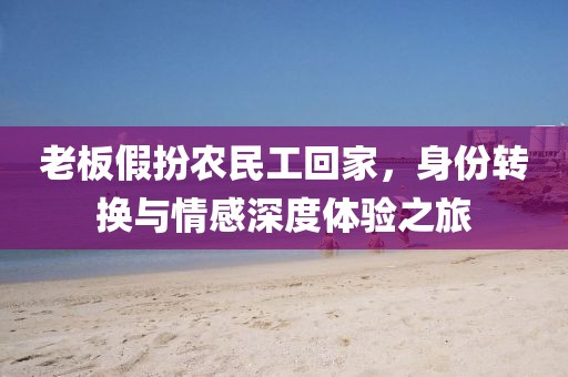 老板假扮农民工回家，身份转换与情感深度体验之旅