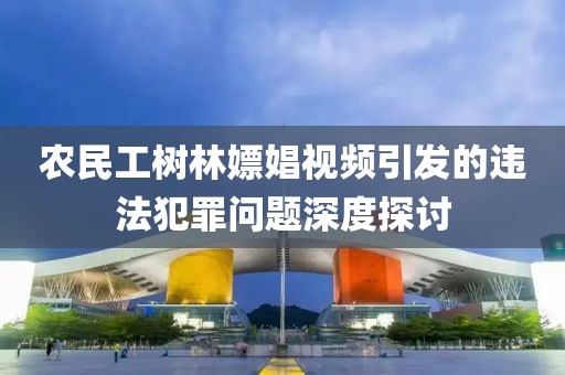 农民工树林嫖娼视频引发的违法犯罪问题深度探讨